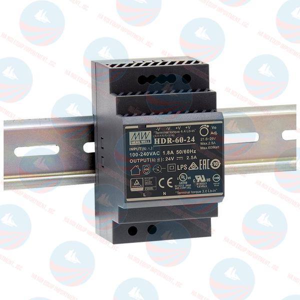 HDR-60-24 Bộ nguồn Meanwell chuẩn, BH chính hãng HDR-60-24 Bộ nguồn Meanwell chuẩn, BH chính hãng