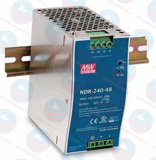 NDR-240-24 Bộ nguồn Meanwell chuẩn, BH chính hãng NDR-240-24 Bộ nguồn Meanwell chuẩn, BH chính hãng