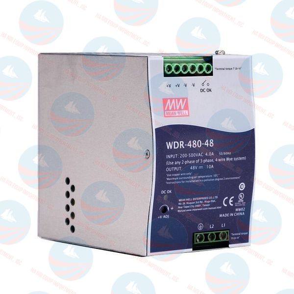 WDR-480-48 Bộ nguồn Meanwell chuẩn, BH chính hãng WDR-480-48 Bộ nguồn Meanwell chuẩn, BH chính hãng
