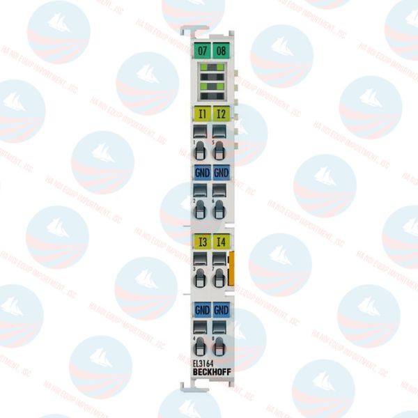 EL3164 EtherCAT Terminal, 4-channel analog input, voltage, 0…10 V, 16 bit, single-ended Beckhoff chuẩn, BH chính hãng EL3164 EtherCAT Terminal, 4-channel analog input, voltage, 0…10 V, 16 bit, single-ended Beckhoff chuẩn, BH chính hãng