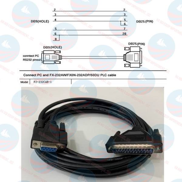 F2-232CAB-1 Cáp PLC Mitsubishi chuẩn, BH chính hãng F2-232CAB-1 Cáp PLC Mitsubishi chuẩn, BH chính hãng